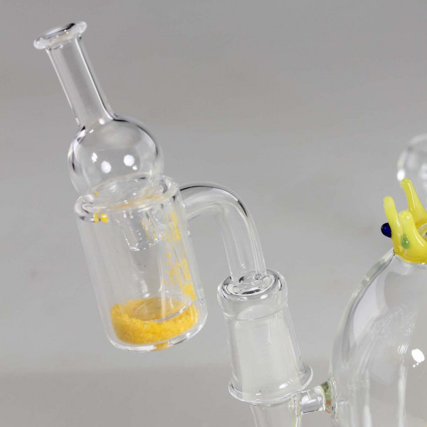 Die Huhnbong ist aus Borosilikatglas hergestellt