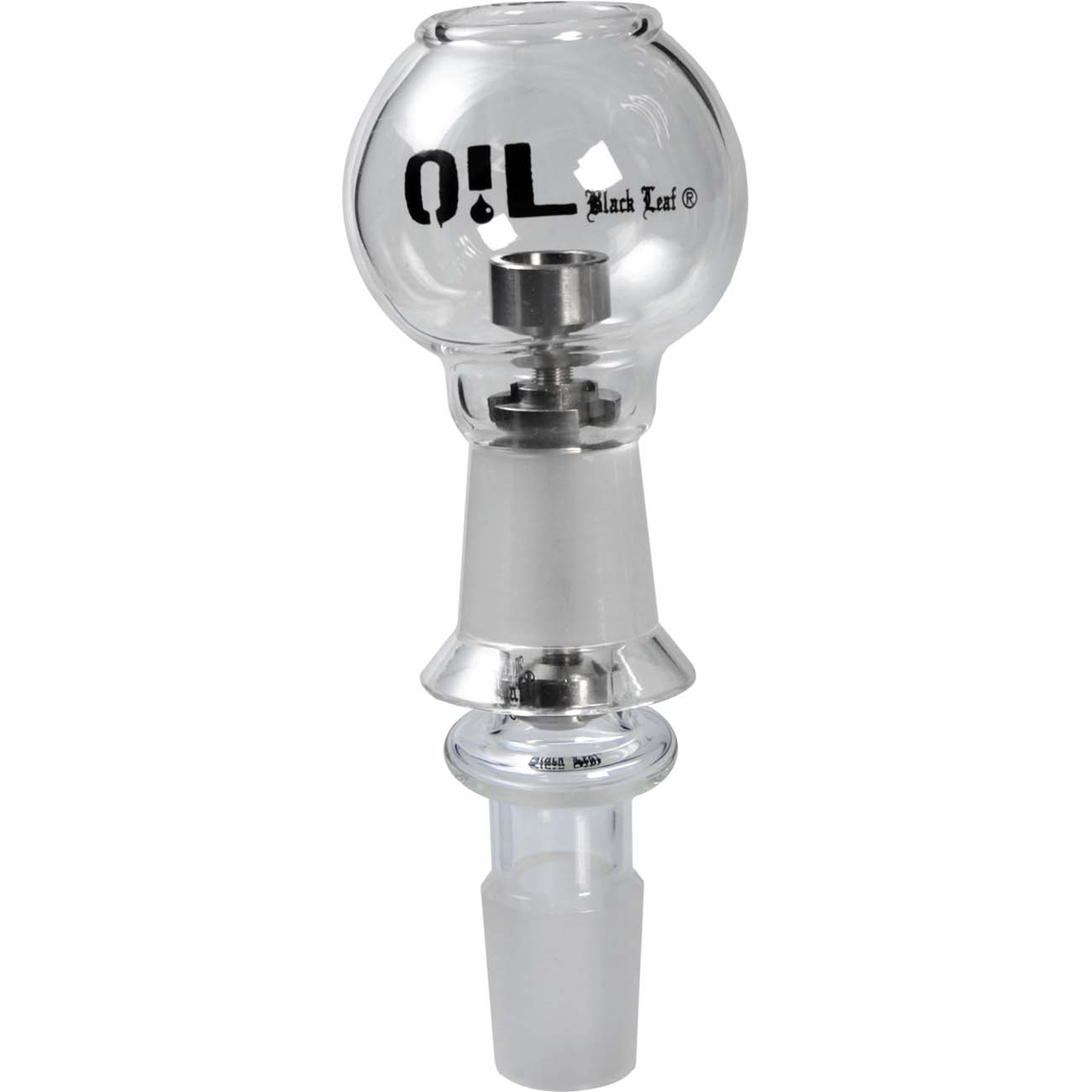  Black Leaf O!L Öl-Bong-Zubehör für OiL-Rig, Dabbing: Öl-Kopf zum  Verdampfen von Öl, 115 x 40 mm, NS 14 (14,5 mm), Glas, klar, Essenz-Aufsatz 3-teilig