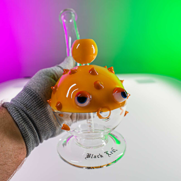 Seitenansucht von der Bong mit Stacheln