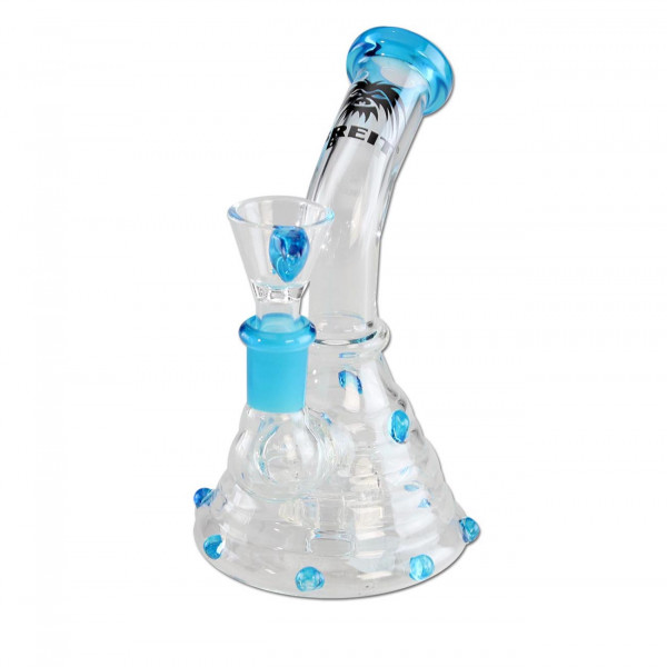 Breit mini Bong in Aqumarin und Trommelperkolator