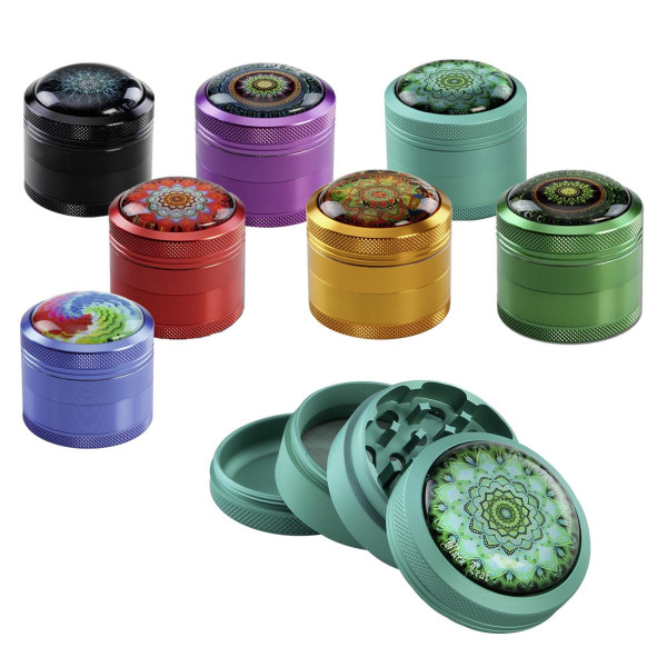 Black Leaf Mandala Grinder