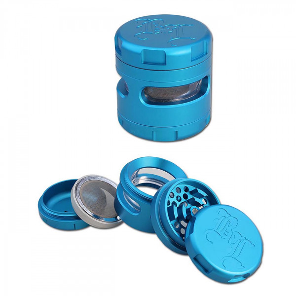 Black Leaf Grinder in Hellblau 4-teilig