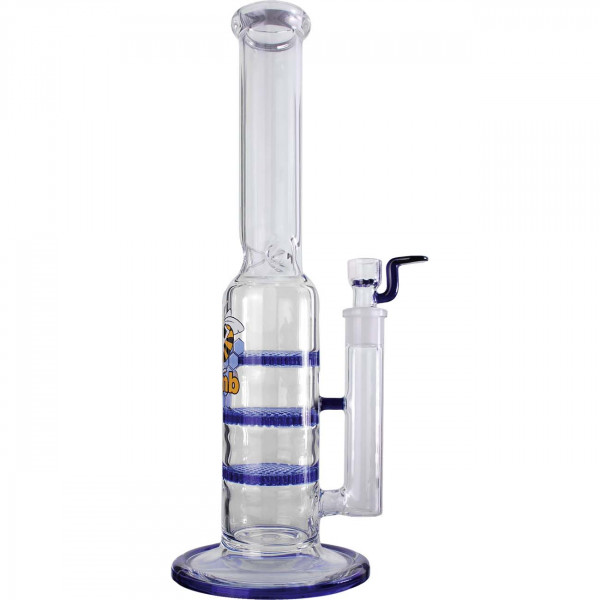 Black Leaf Glasbong mit dreifachem HoneyComb Perculator