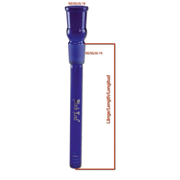 Black Leaf Bong Chillum in blau mit 2x 18,8 mm Schliff