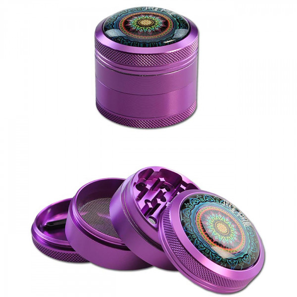 Black Leaf Mandala Grinder