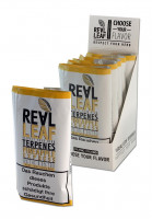 Der RealLeaf Terpen Pineapple Express - der Tabakersatz mit echten Cannabis Terpenen, in einer weißen Verpackung mit einem gelben Strich unten und oben.