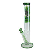 Zylinder-Bong mit grünem Chillum, Kopf und Mundstück