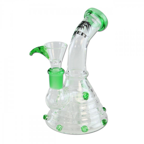 Brteit Bong in Grün mit Trommelperkolator