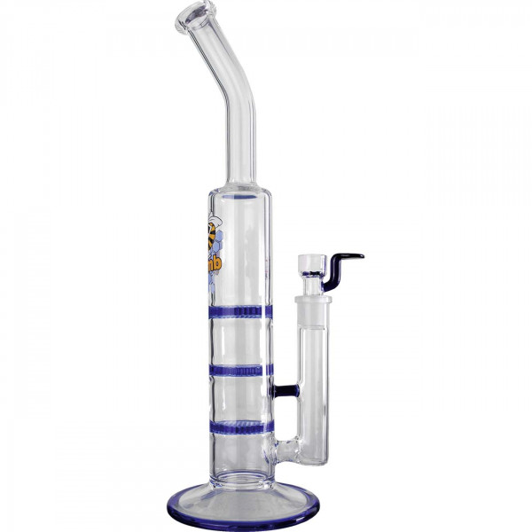 'Black Leaf' Glasbong mit dreifachem HoneyComb Perculator