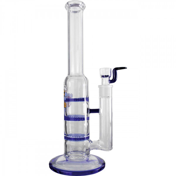 Black Leaf Glasbong mit dreifachem HoneyComb Perculator