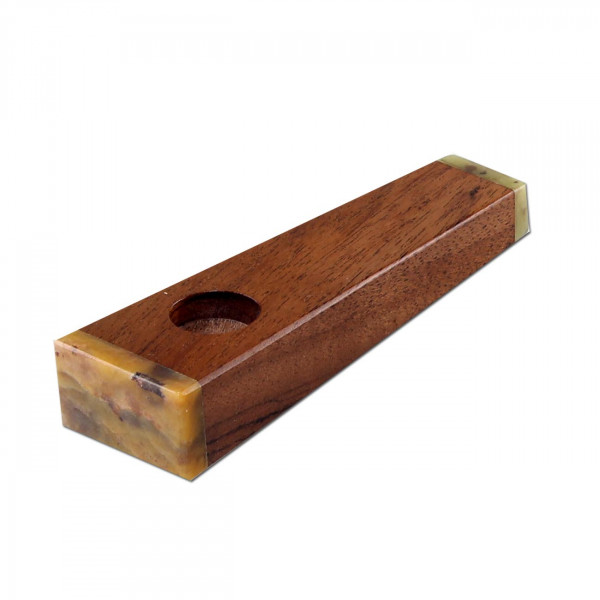 Purpfeife aus Speckstein und Shisham