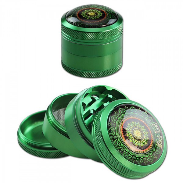 Black Leaf Mandala Grinder