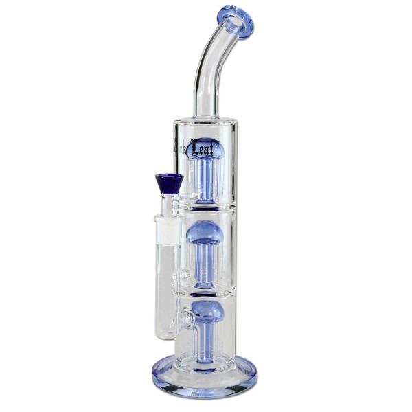 Kühler geiler Rauch macht die blau Black Leaf Bong aus hochfertigem Borosilikatglas.